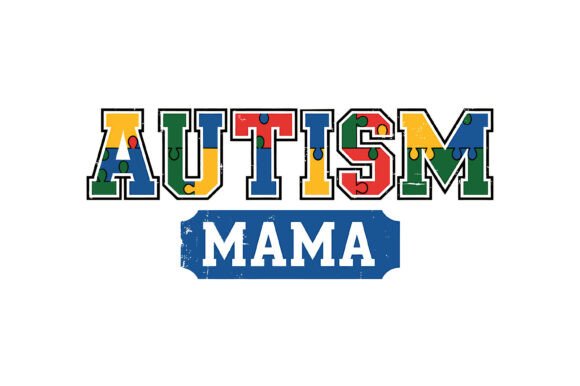 Colorful Autism Mama Puzzle Graphics for T-Shirt Designs