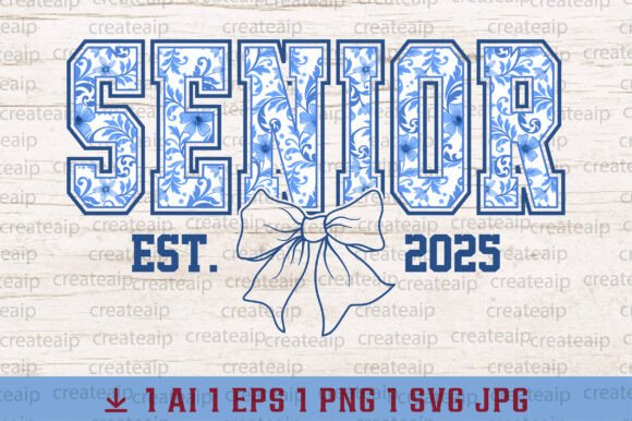 Coquette Senior 2025 Chinoiserie Floral Graphics