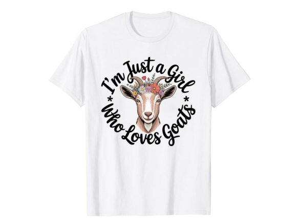 Cute Floral Goat Graphics for T-Shirt Designs