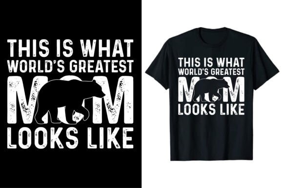 Mother's Day Bear Graphics for T-Shirt Designs