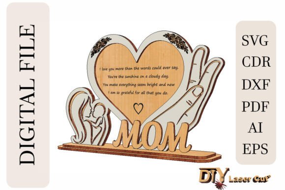 Mother's Day Heart Gift: Laser Cutting & Mom Ideas