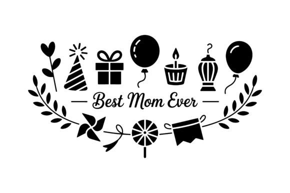 Mother's Day Party Celebration Icons: Graphics & Icons Review