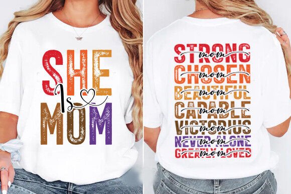Retro She is Mom: Graphics for T-Shirt Designs