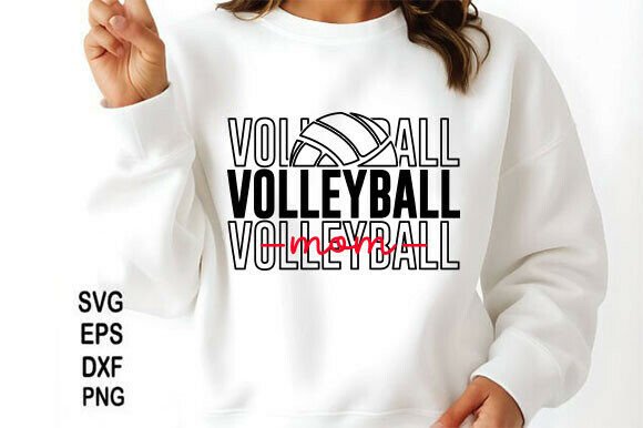 Volleyball Mom SVG & PNG: Graphics for T-Shirt Designs