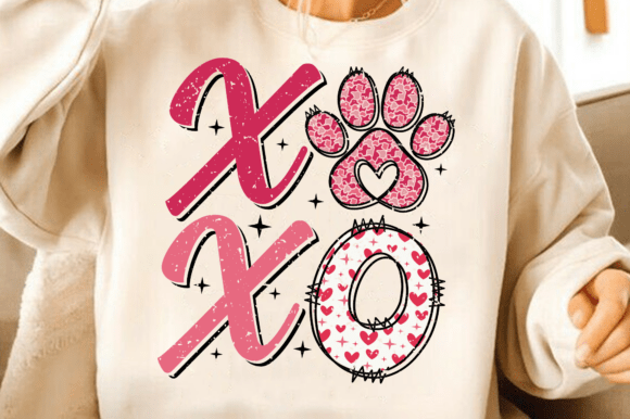 XoXo Paw SVG: Cute Graphics for T-Shirt Designs